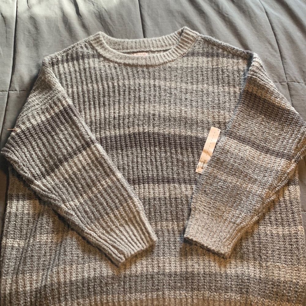 SO Gray Striped Sweater